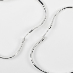 Tiffany TIFFANY&Co. Heart Large Hoop Earrings Silver 925 Approx. 9.4g