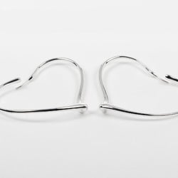 Tiffany TIFFANY&Co. Heart Large Hoop Earrings Silver 925 Approx. 9.4g