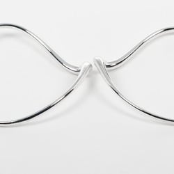 Tiffany TIFFANY&Co. Heart Large Hoop Earrings Silver 925 Approx. 9.4g