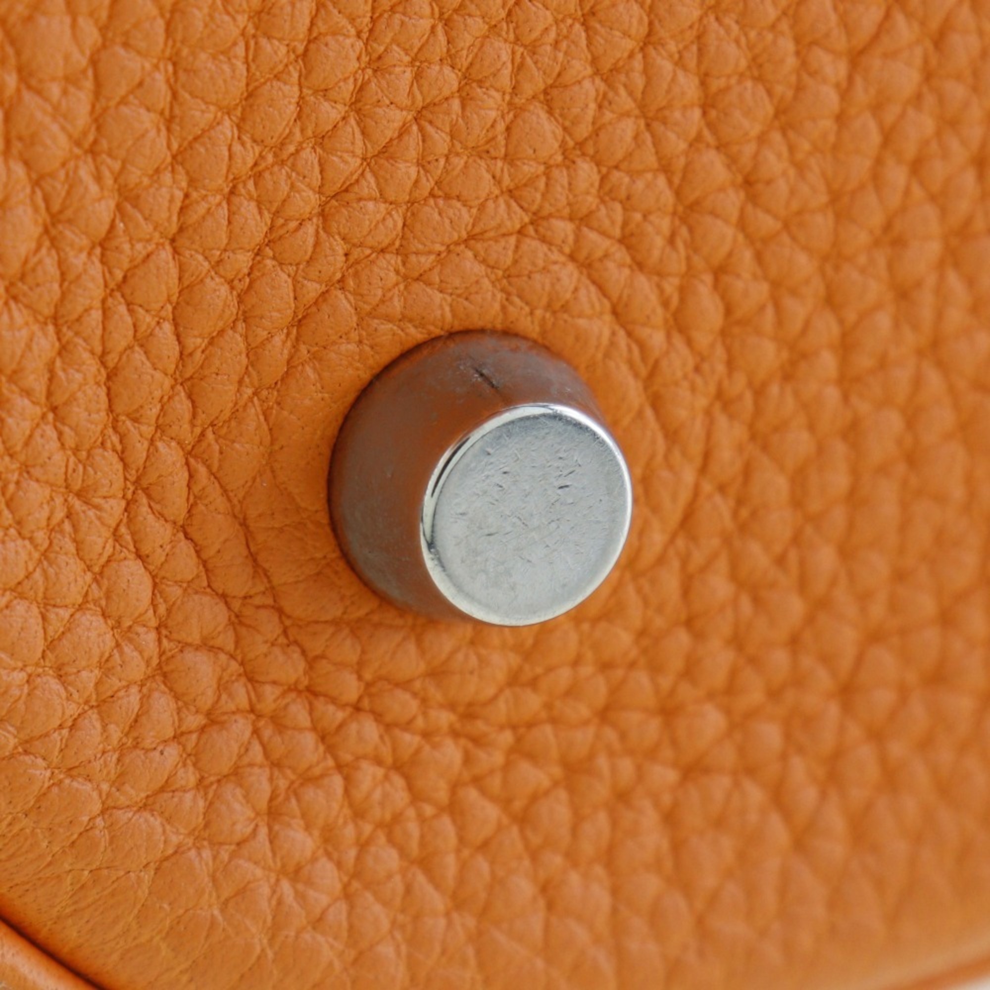 Hermes HERMES Picotin Lock GM Handbag Taurillon Clemence 2005 Orange / □I A5 Belt Clasp LockGM Ladies