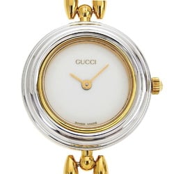 Gucci GUCCI Change Bezel Watch 11/12.2 Gold Plated Quartz Analog Display White Dial Ladies