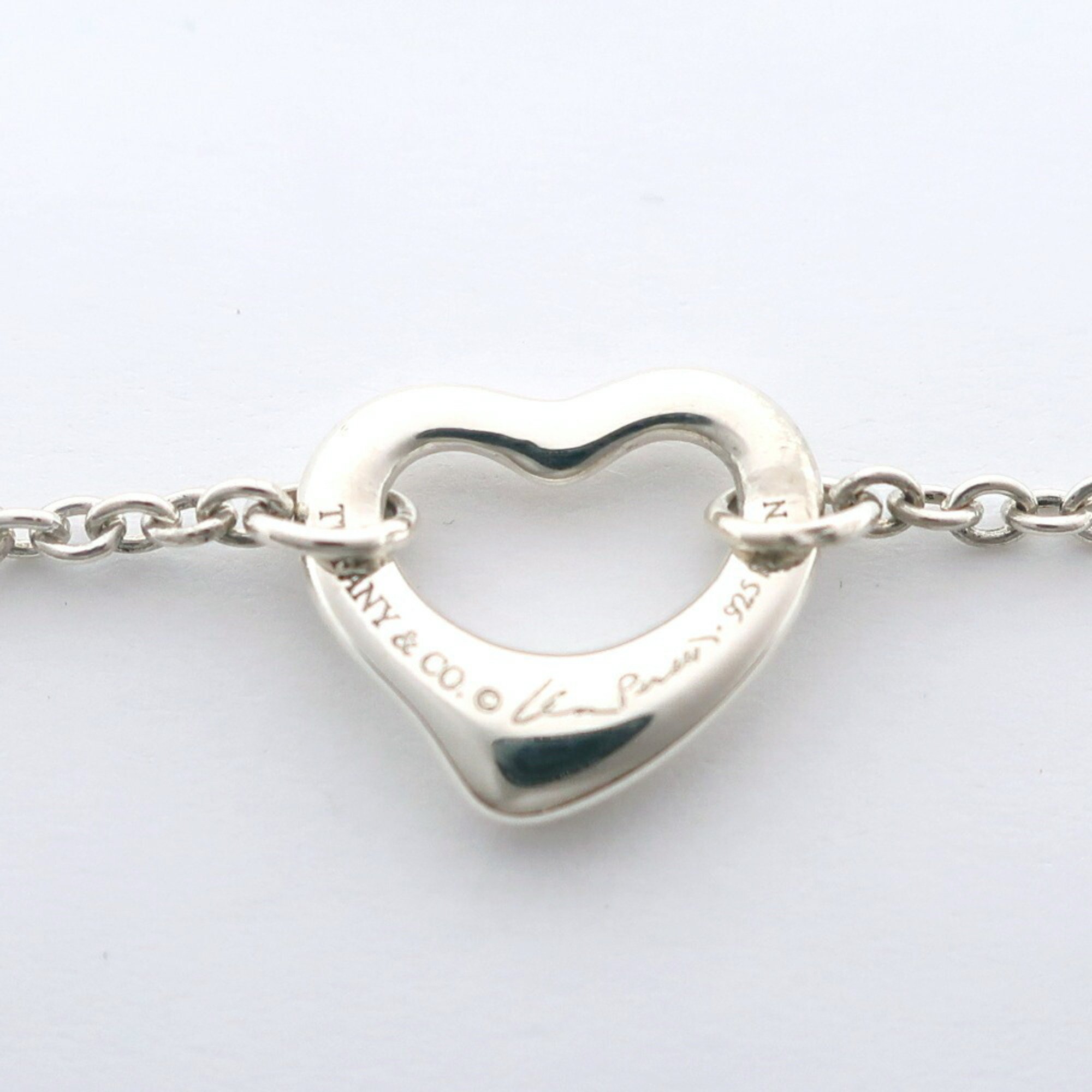 Tiffany TIFFANY&Co. Heart 3P Bracelet Elsa Peretti Silver 925 Approx. 3.0g Open Women's