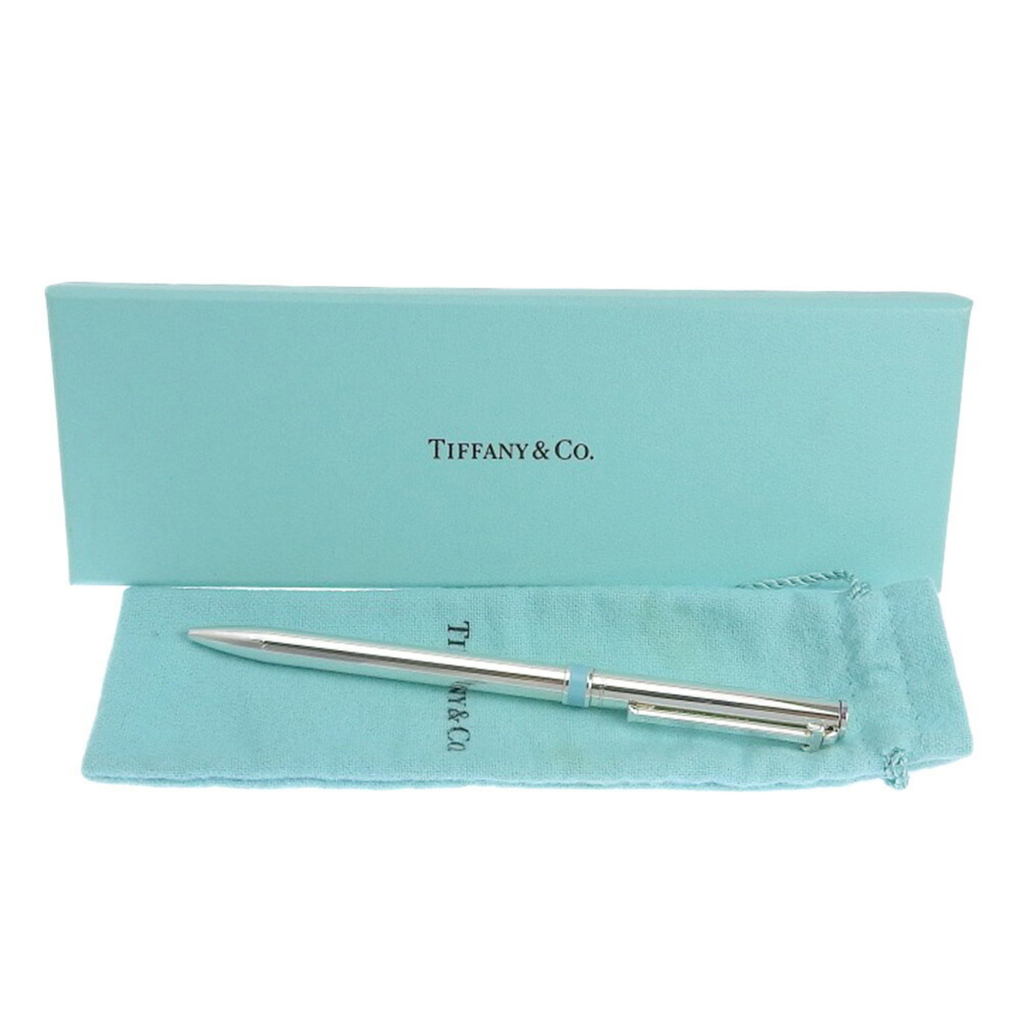 Tiffany TIFFANY&Co. T clip ballpoint pen Silver 925 _