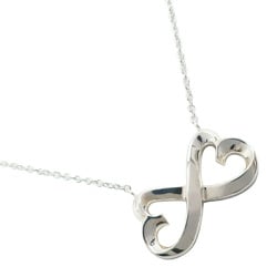 Tiffany TIFFANY&Co. Double Loving Heart Necklace Silver 925 Approx. 4.0g rubbing heart Ladies