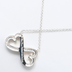 Tiffany TIFFANY&Co. Double Loving Heart Necklace Silver 925 Approx. 4.0g rubbing heart Ladies