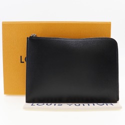 Louis Vuitton LOUIS VUITTON Pochette Jules PM Clutch Bag Nomad R99303 Calf Noir 2016 Black Unisex