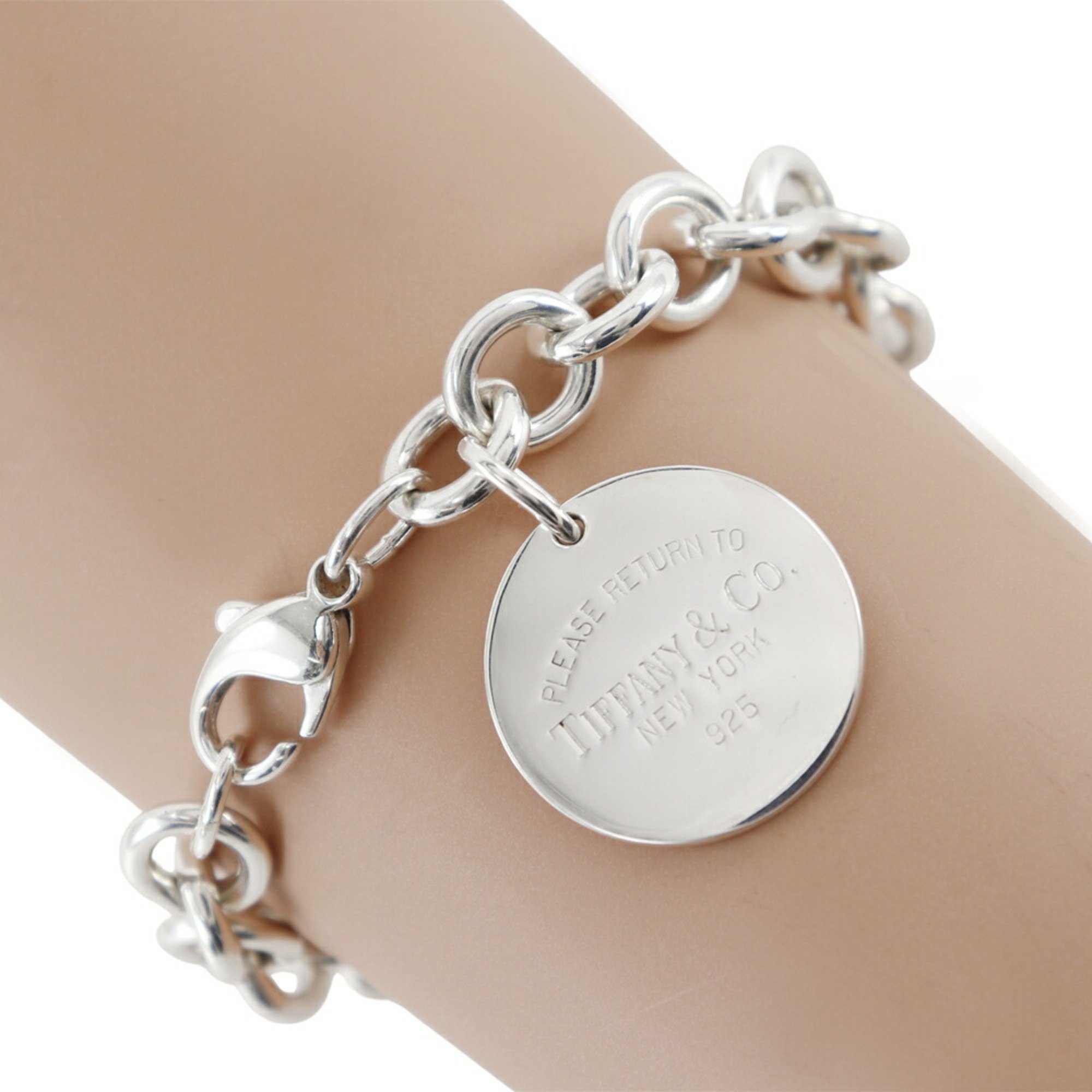 Tiffany & Co. Return to Bracelet Round Tag Silver 925 Approx. 36.5g TIFFANY Women's I222323035