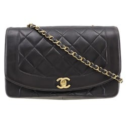 Chanel CHANEL Chain Shoulder Bag Diana A01165 Lambskin Black A5 Turnlock ChainShoulder Women's