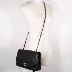 Chanel CHANEL Chain Shoulder Bag Diana A01165 Lambskin Black A5 Turnlock ChainShoulder Women's