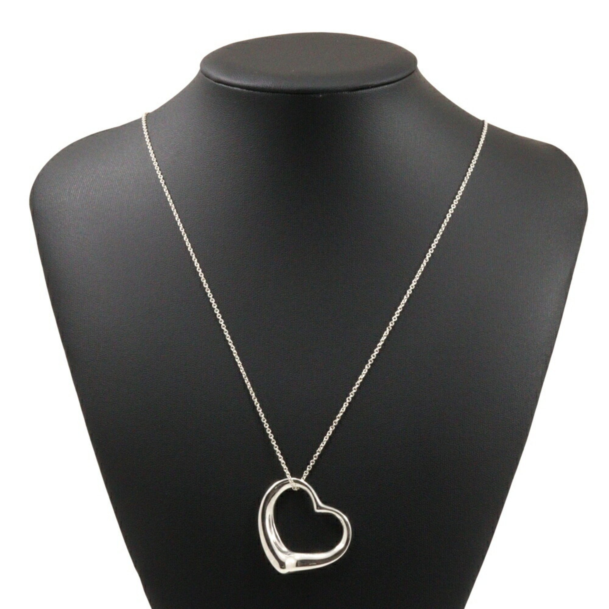 Tiffany & Co. Elsa Peretti Open Heart Large Necklace, Silver 925, approx. 16.1g, Women's, I213023132