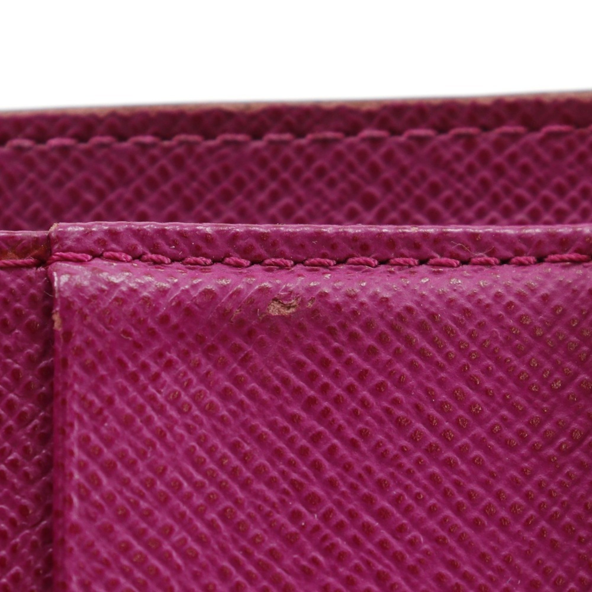 Louis Vuitton LOUIS VUITTON Compact zip bifold wallet Monogram Perforated M95188 canvas Fuchsia 2006 Brown/Pink MI0036 Snap button Women's