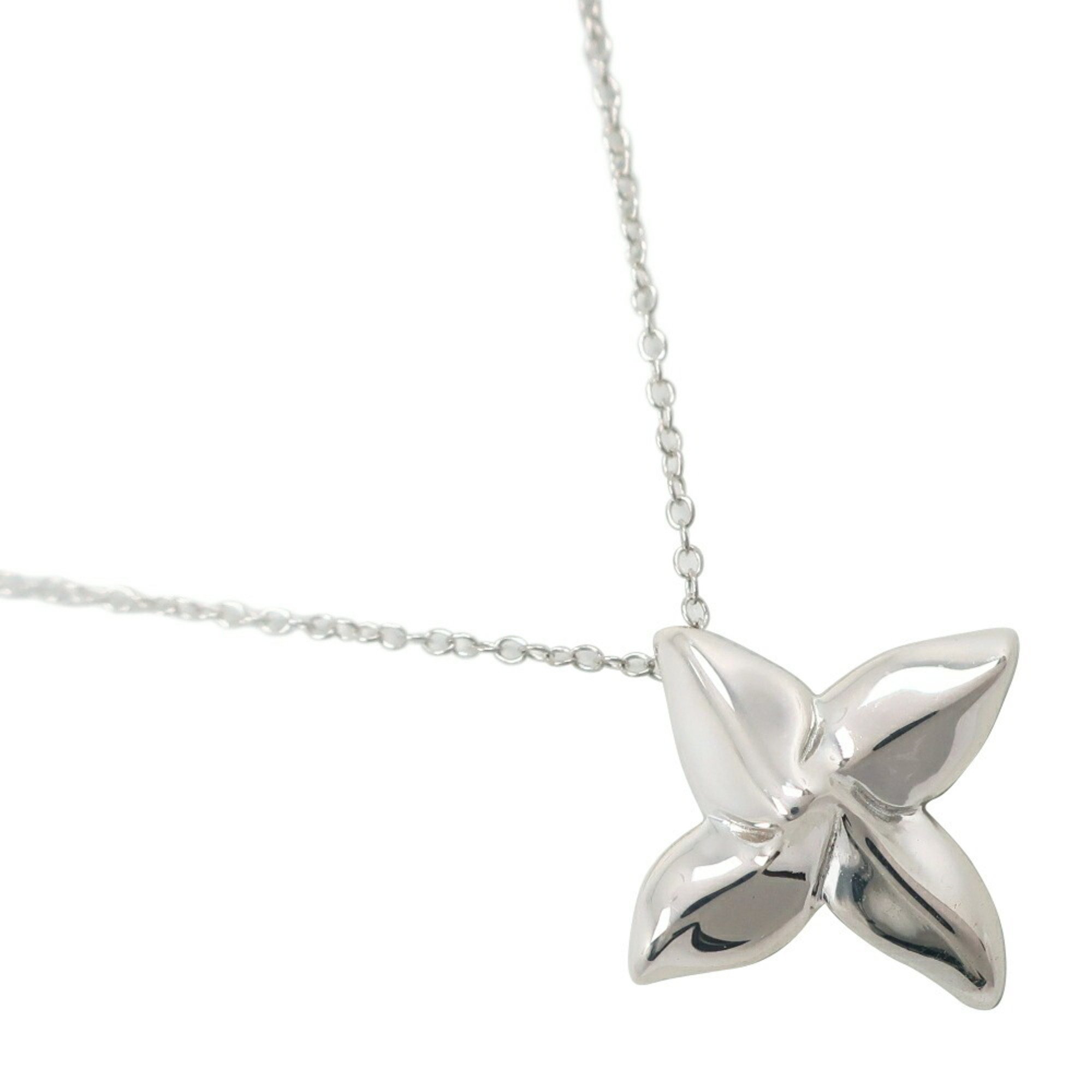 Tiffany TIFFANY&Co. Poinsettia Necklace Silver 925 Approx. 3.3g Women's