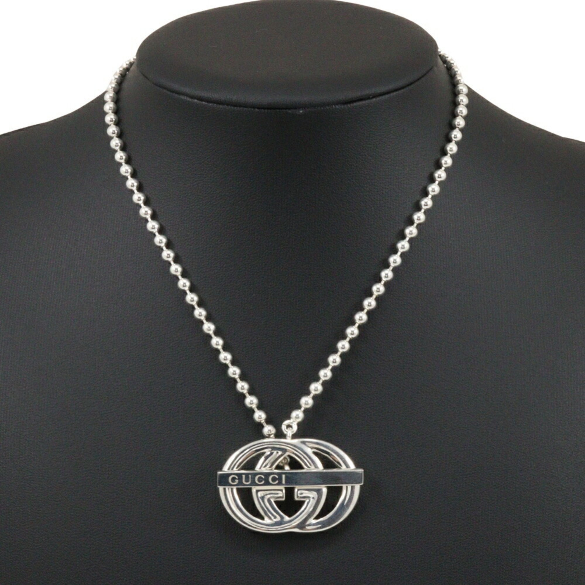 Gucci Interlocking G Necklace Silver 925 Approx. 39.2g for Women