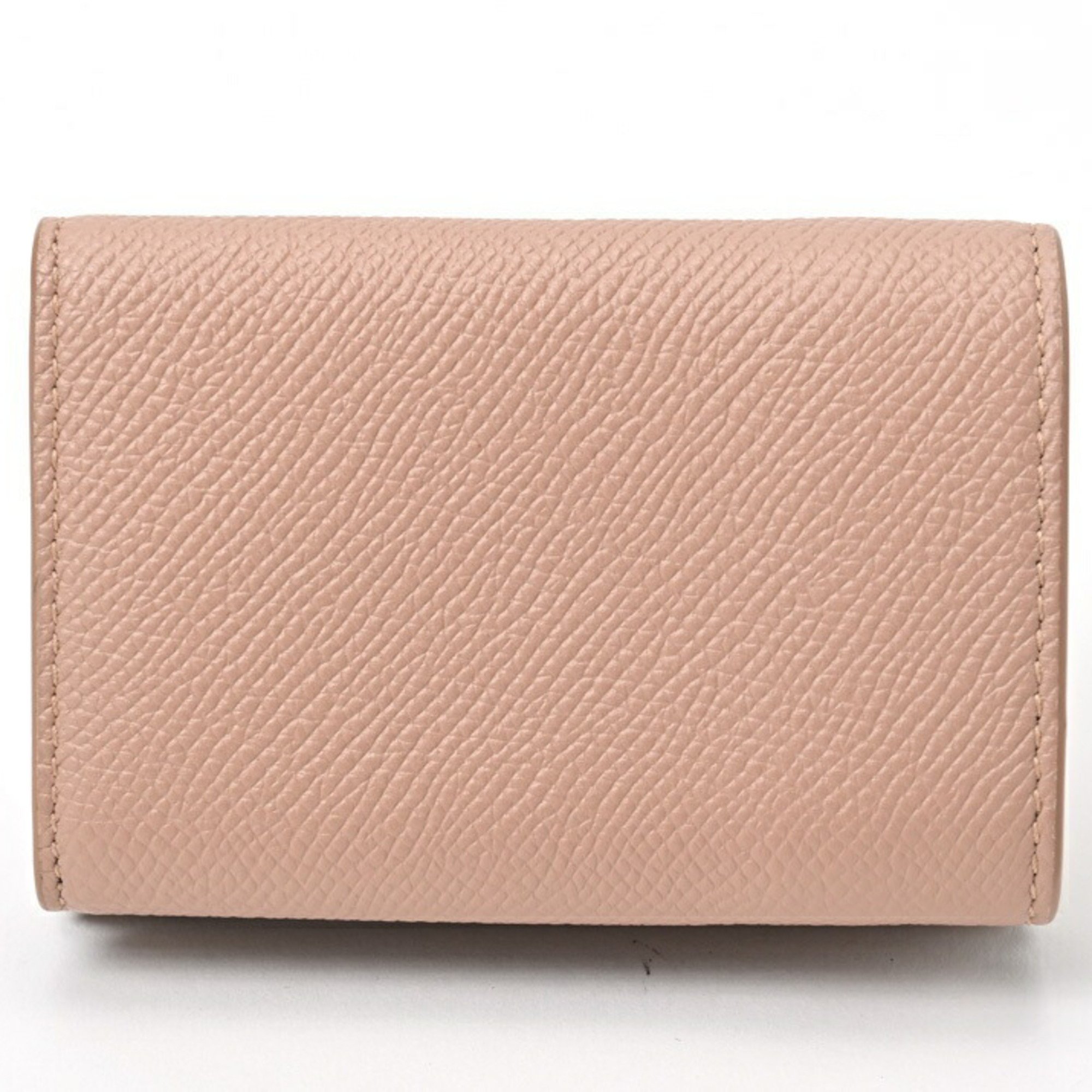 BALENCIAGA Tri-fold wallet Compact 558208 Embossed leather Pink beige S-156500