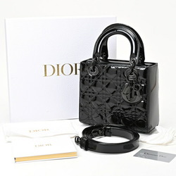 Christian Dior Dior DIOR Lady Bag Small Shoulder M0531NWDDM900 Patent Leather Black B-156534