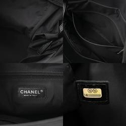 CHANEL Paris Biarritz Tote GM Black A34210 Women's Leather Canvas Bag