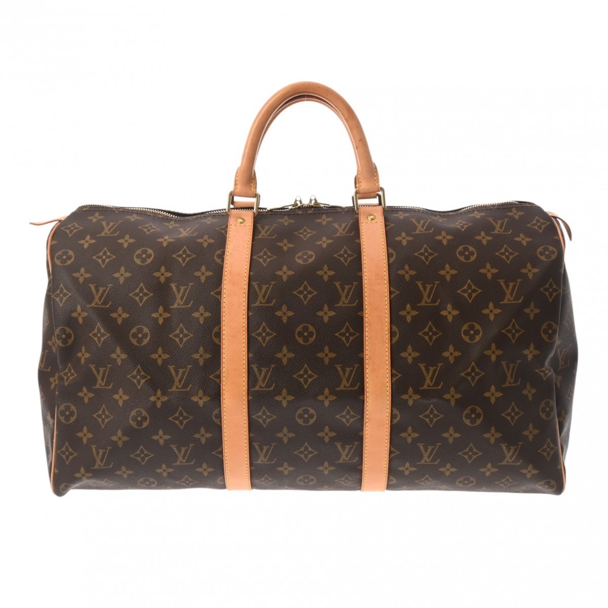 LOUIS VUITTON Louis Vuitton Monogram Keepall 50 Brown M41426 Unisex Canvas Boston Bag