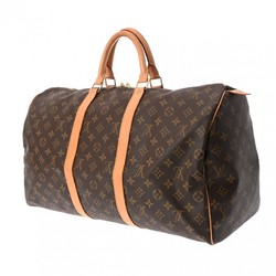 LOUIS VUITTON Louis Vuitton Monogram Keepall 50 Brown M41426 Unisex Canvas Boston Bag