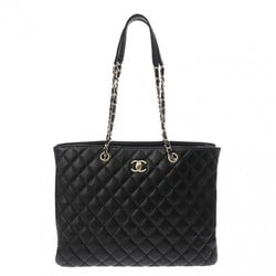 CHANEL Chanel Matelasse Chain Tote Black A91046 Women's Caviar Skin Bag