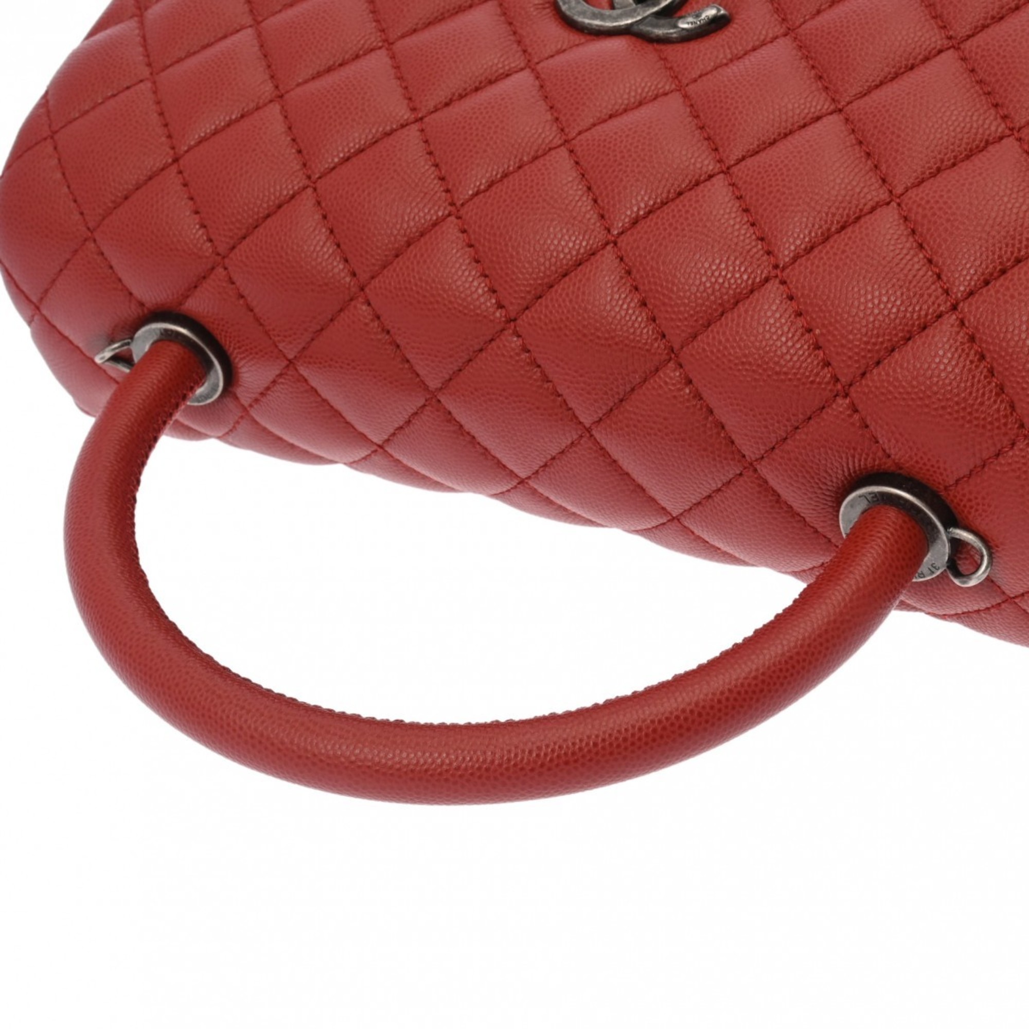 CHANEL Chanel Matelasse 29 Red A92991 Women's Caviar Skin Handbag