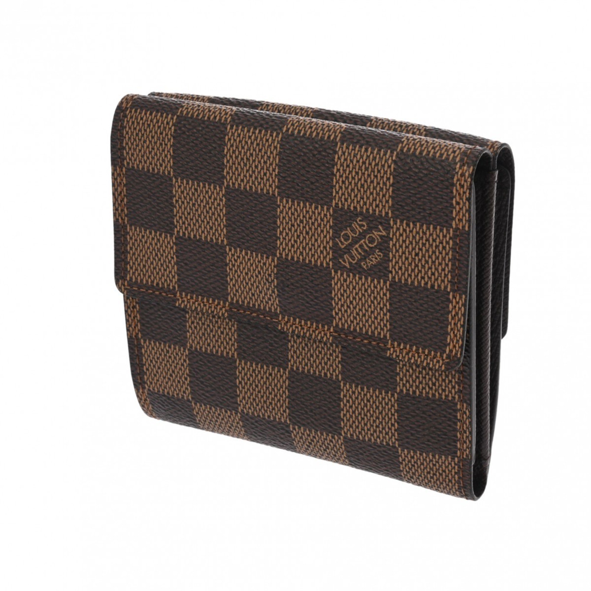 LOUIS VUITTON Damier Portefeuille Elise Brown N61654 Unisex Canvas Bi-fold Wallet