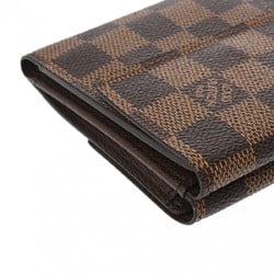 LOUIS VUITTON Damier Portefeuille Elise Brown N61654 Unisex Canvas Bi-fold Wallet