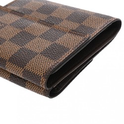 LOUIS VUITTON Damier Portefeuille Elise Brown N61654 Unisex Canvas Bi-fold Wallet