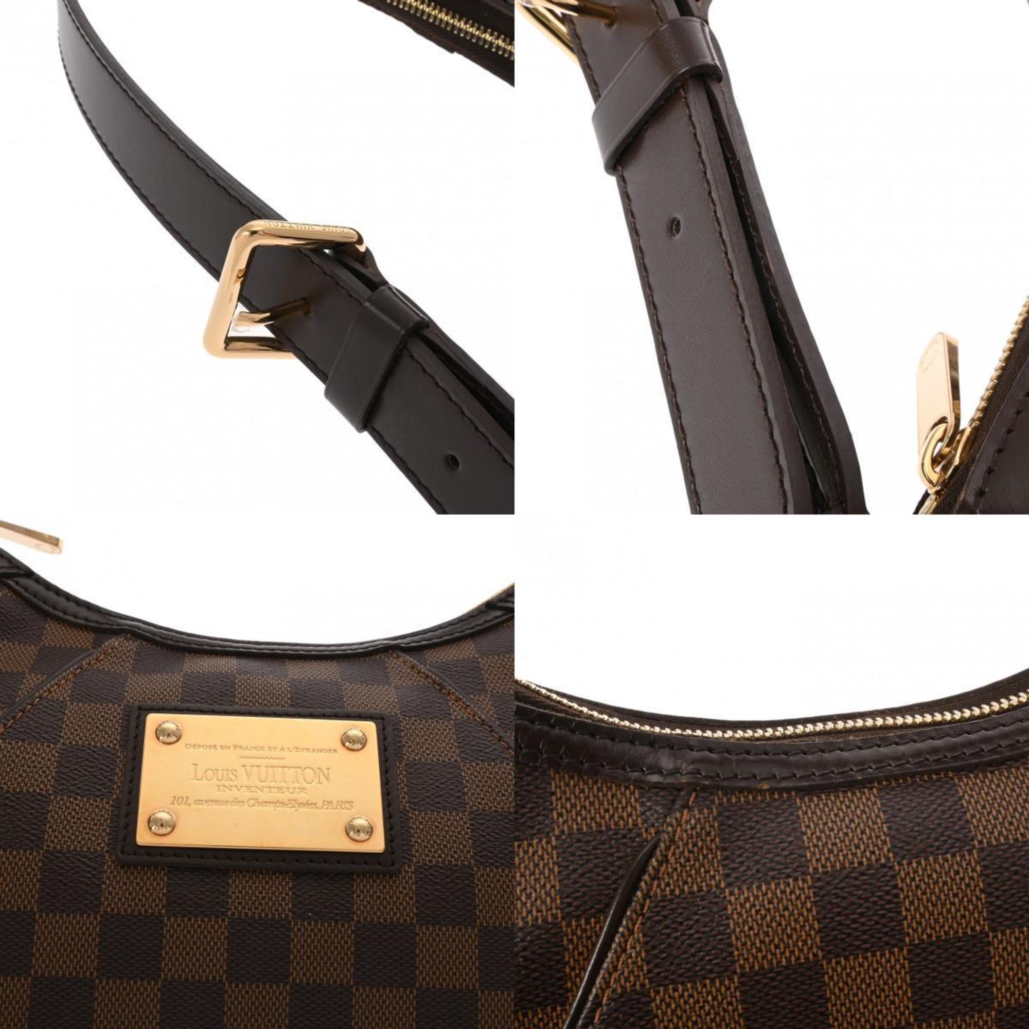 LOUIS VUITTON Damier Thames PM Brown N48180 Women's Canvas Bag