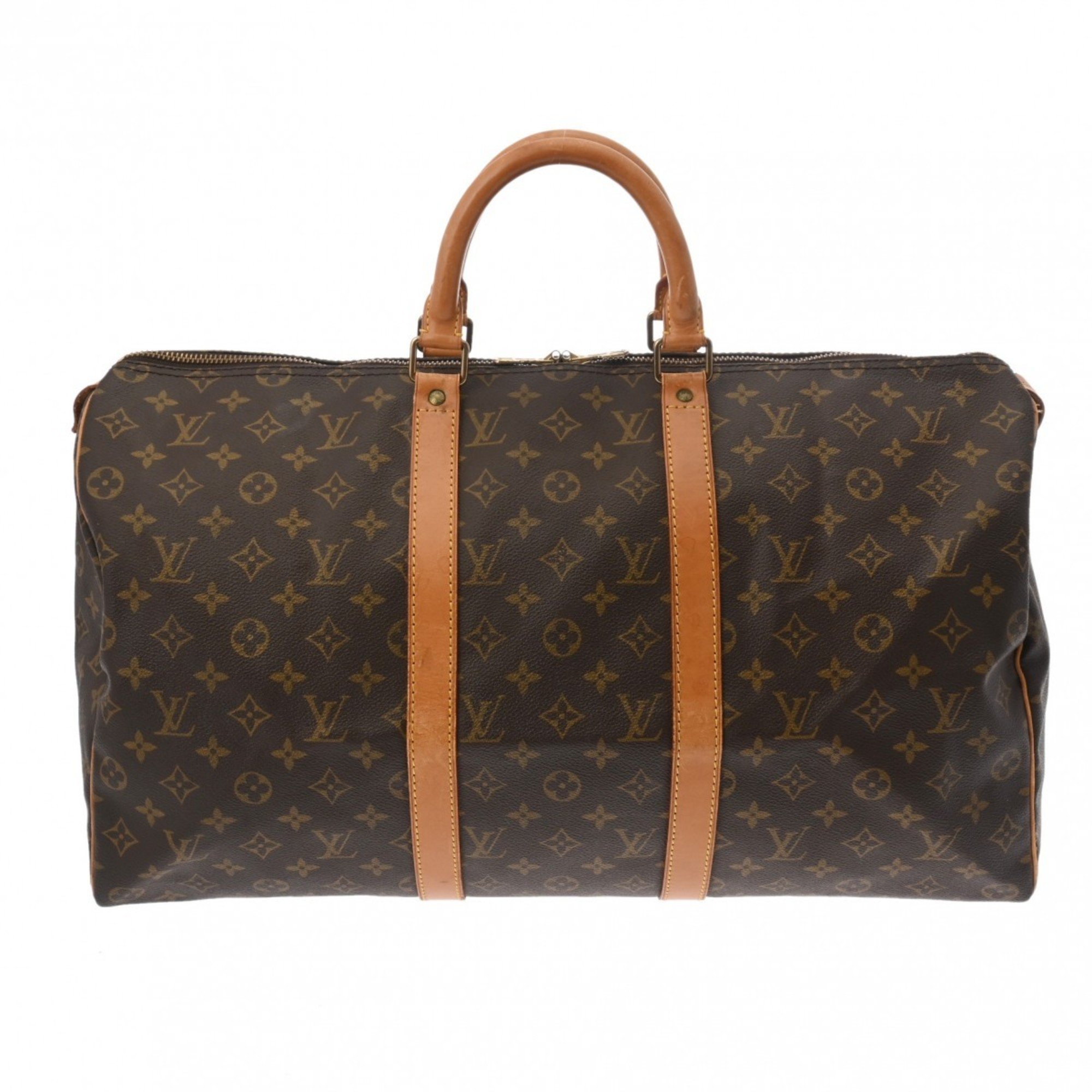 LOUIS VUITTON Louis Vuitton Monogram Keepall 50 Brown M41426 Unisex Canvas Boston Bag