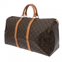 LOUIS VUITTON Louis Vuitton Monogram Keepall 50 Brown M41426 Unisex Canvas Boston Bag