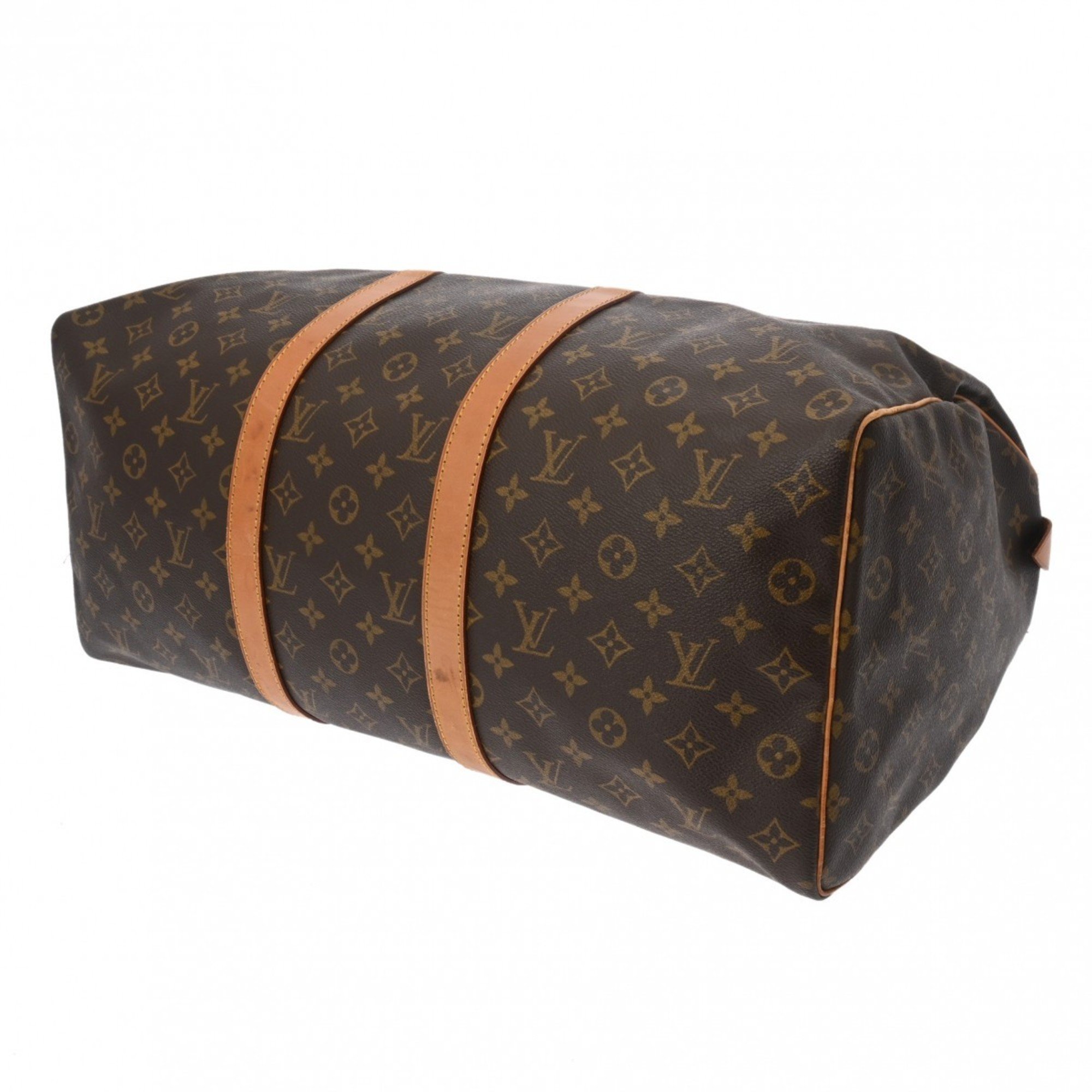 LOUIS VUITTON Louis Vuitton Monogram Keepall 50 Brown M41426 Unisex Canvas Boston Bag