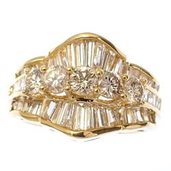 Citizen Diamond Ring for Women, K18YG, Size 13, 2.10ct, 7.3g, 750, 18K Yellow Gold