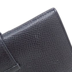 Hermes Bearn Compact Bi-fold Wallet for Women, Black, Epsom Leather, C Stamp, Made in 2018, Leather