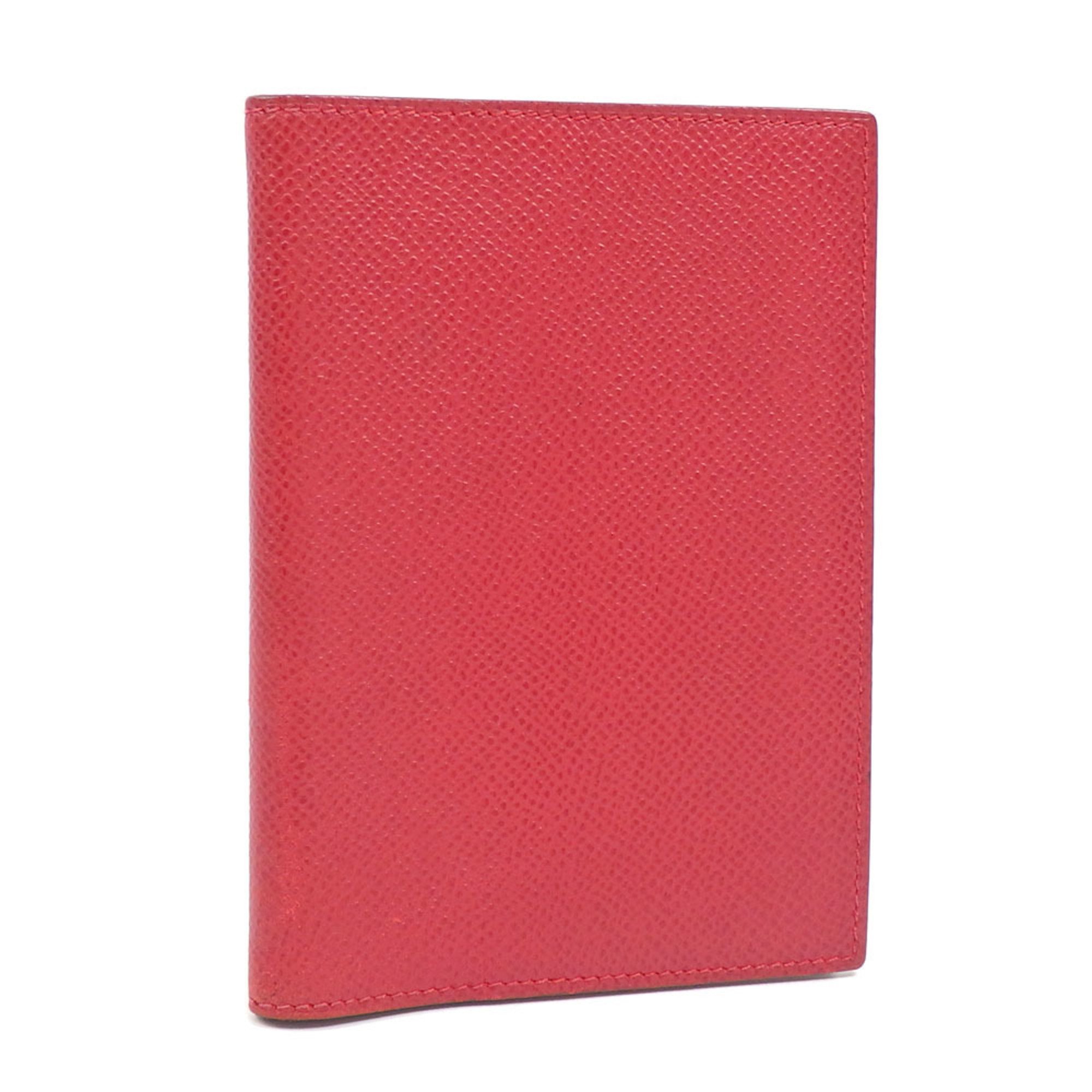 Hermes Agenda PM Notebook Cover Red Leather ○Y Stamp Made around 1995 Women's Men's Unisex 043096