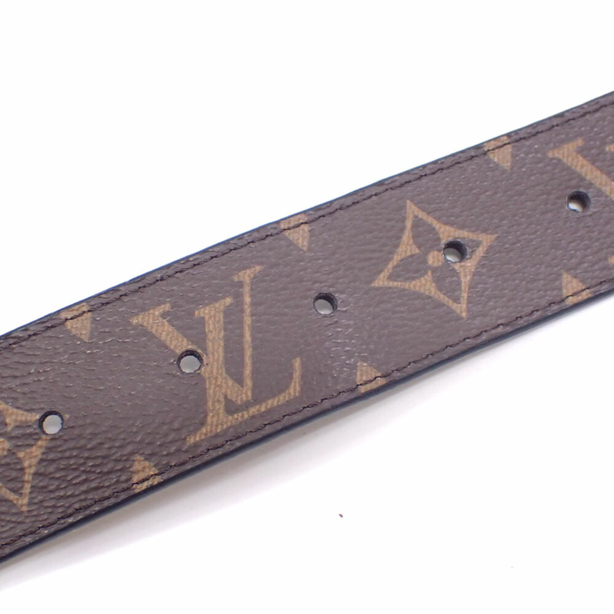 Louis Vuitton Belt LV Circle 35MM Reversible Women's Noir Black 32 Inch 80cm Monogram Epi M0564W