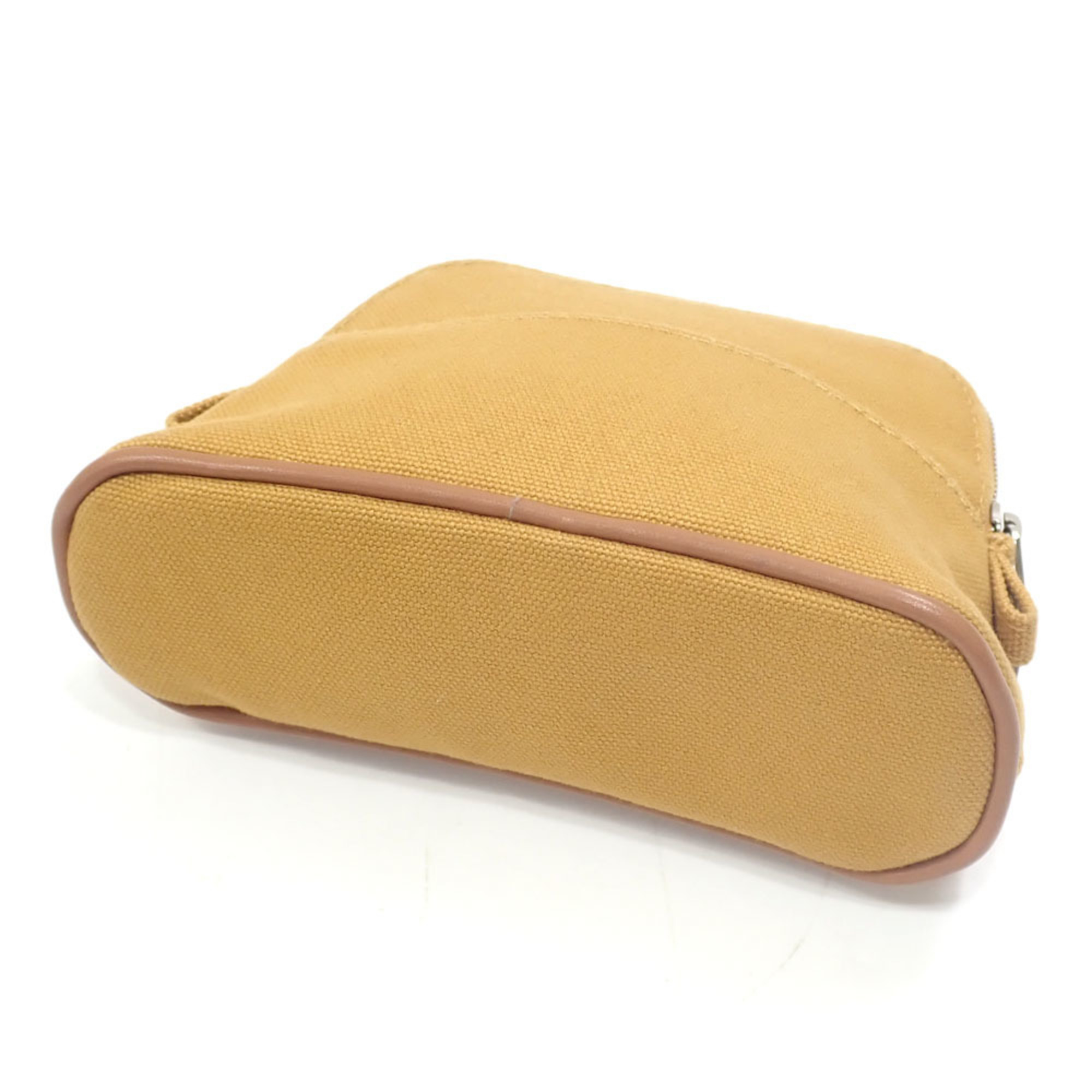 Hermes Bolide Pouch 15 Women's Yellow Canvas Cotton HERMES Makeup 043099