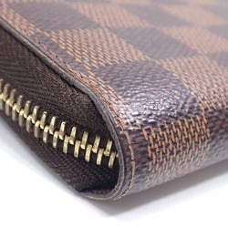 Louis Vuitton Round Long Wallet Damier Ebene Zippy Women's N60015