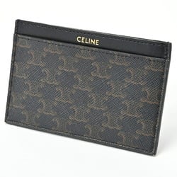 CELINE Card Holder Case 10B702BQ4.38NO Triomphe Canvas Black T-156593