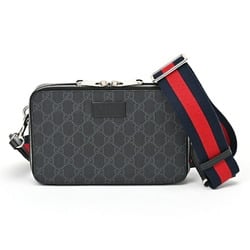 GUCCI Shoulder Bag 774161 GG Supreme Canvas Black S-156568