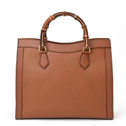 GUCCI Diana Medium Tote Bag 655658 Leather Bamboo Brown S-156559