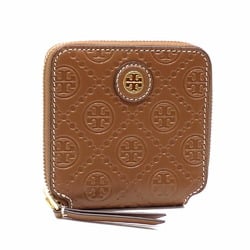 Tory Burch T Monogram Leather Bifold Wallet for Women Brown 79380 Round