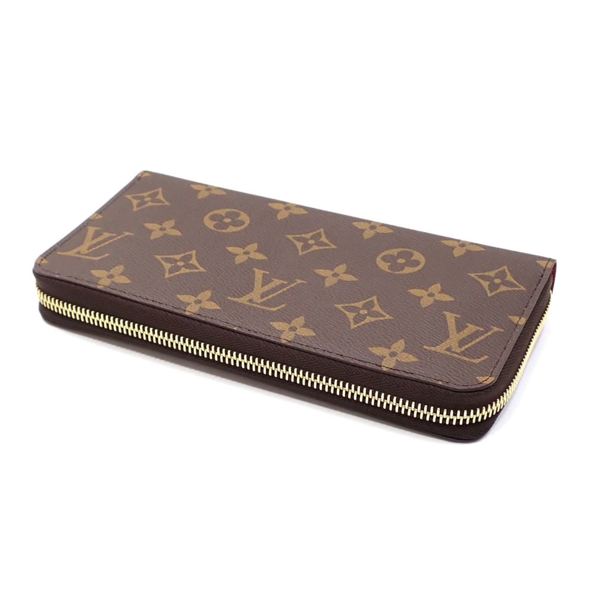 Louis Vuitton Round Long Wallet Monogram Zippy Women's M41895 Fuchsia