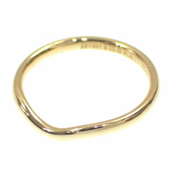 Tiffany Curved Band Ring for Women, K18YG, Size 11, 2.3g, 18K 750 Yellow Gold