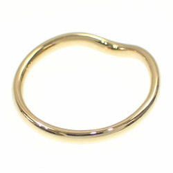 Tiffany Curved Band Ring for Women, K18YG, Size 11, 2.3g, 18K 750 Yellow Gold