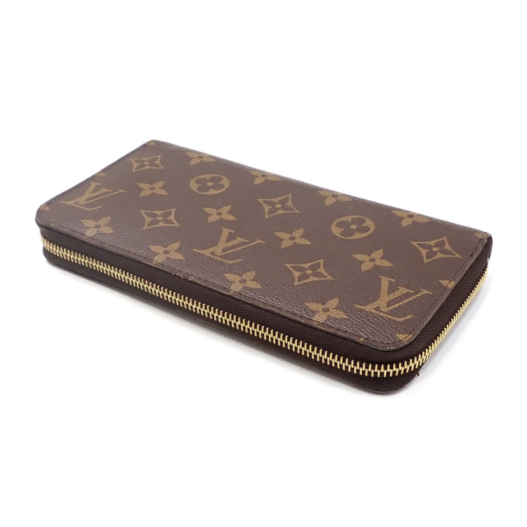 Louis Vuitton Round Long Wallet Monogram Zippy Women's M42616 Brown