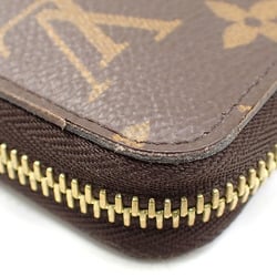 Louis Vuitton Round Long Wallet Monogram Zippy Women's M42616 Brown