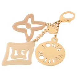 Louis Vuitton LOUIS VUITTON Porte Cle Taisienne Charm Keychain Key Ring M65648 Metal Gold B-156439