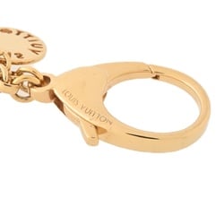 Louis Vuitton LOUIS VUITTON Porte Cle Taisienne Charm Keychain Key Ring M65648 Metal Gold B-156439