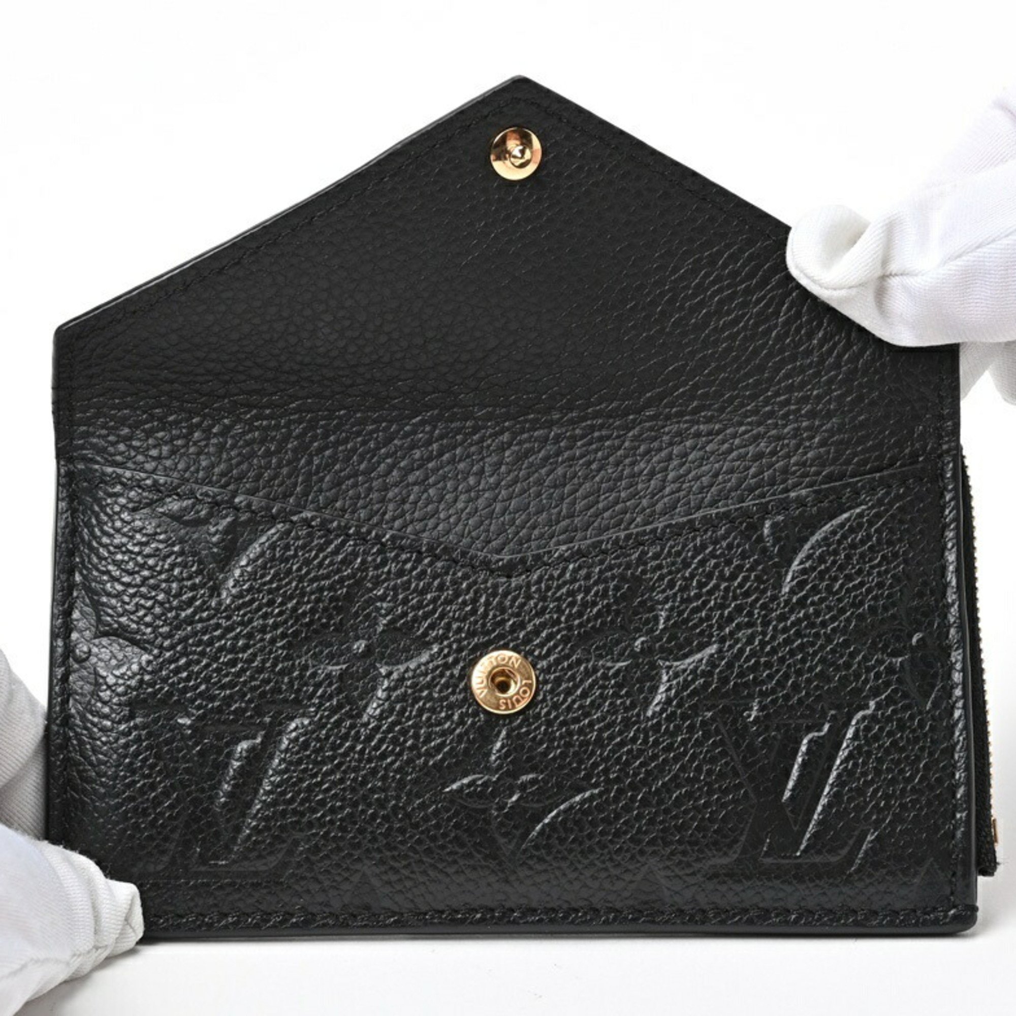 Louis Vuitton LOUIS VUITTON Card Case Porte Carte Recto Verso M69421 Monogram Empreinte Black S-156497