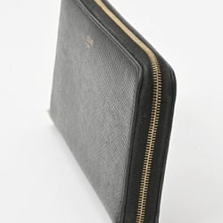 CELINE Large Zipped Wallet Round 10B553BEL.38SI Grained Calfskin Black S-156504